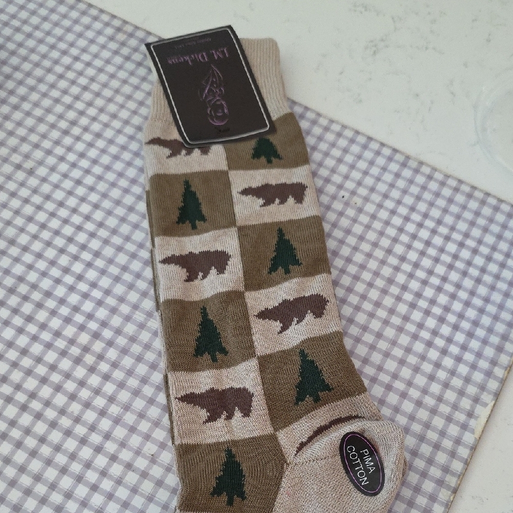 Brother Beige and Brown Patterned Socks